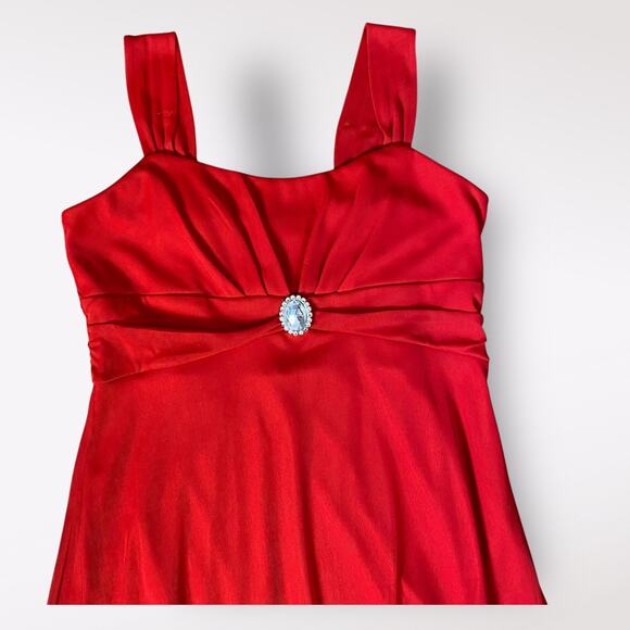 Ruby Rox Vintage‎ Y2K Midi Dress Womens Size XL Red Cocktail Formal - Picture 3 of 11